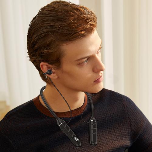 Fashion Clip On Ear Sport Wireless Earphone With TF Slot Bluetooth LED Stereo Neckband Gaming Headphone