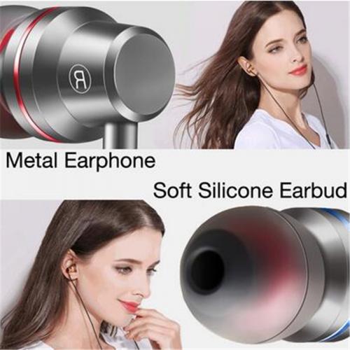 Metal Bass Earphone Wired Headset Digital Type-C Jack With Mic Earphones