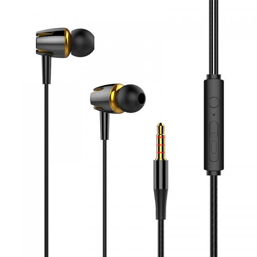 Popular 3.5mm in-ear wired earphone with mic for IOS Android universal mobile headset