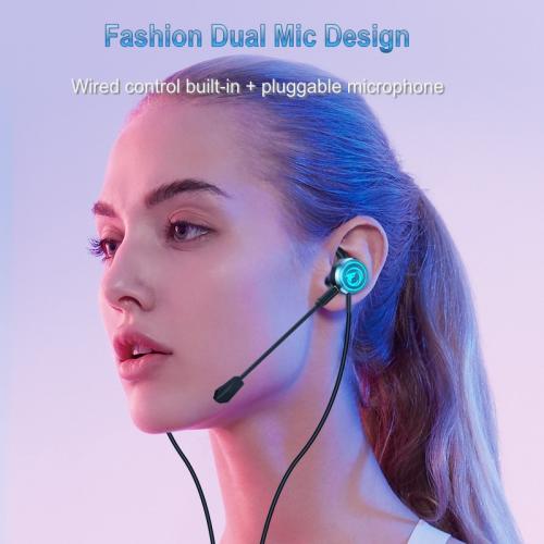 Unique RGB Flash Light Type C Plug Mobile Gaming Earphone Dual Microphone Wired Headphones