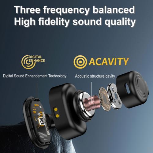 Open sound ear clip wireless bluetooth tws headset led power display 7 hours long playtime