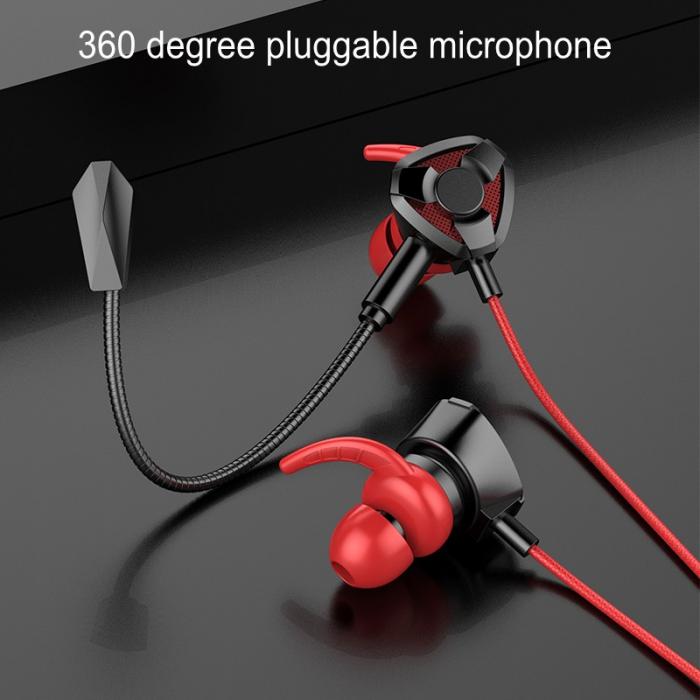Stylish mobile gaming headset with dual microphone 3.5mm wired stereo earphone