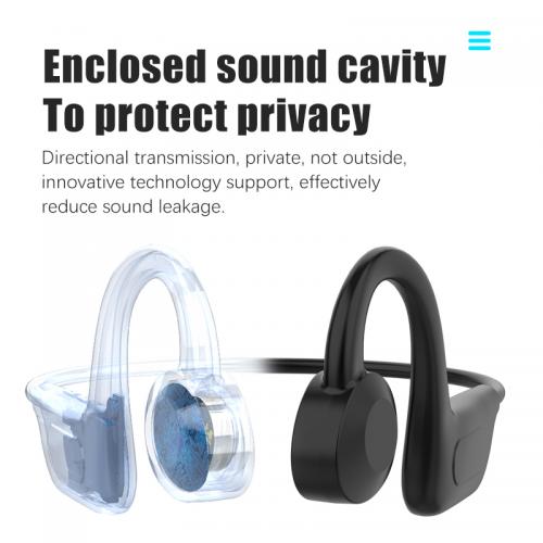 Black technology bone conduction concept headphones support TF card bone earphone