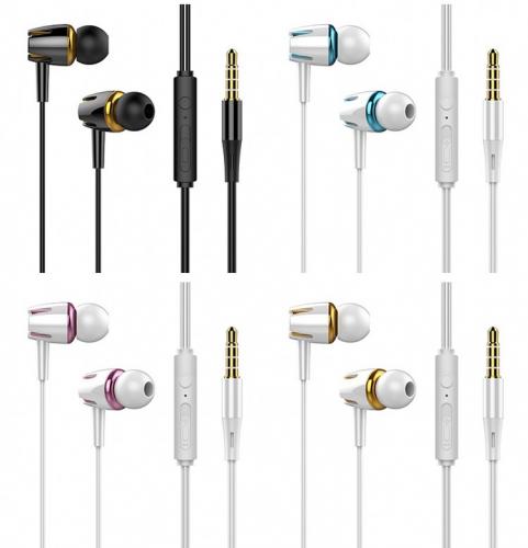 Popular 3.5mm in-ear wired earphone with mic for IOS Android universal mobile headset