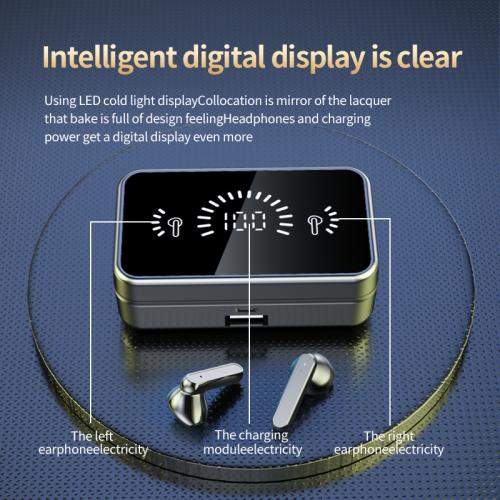 Upgrade Bluetooth5.3 TWS touch control earbuds power bank charger led power display S20 wireless headset