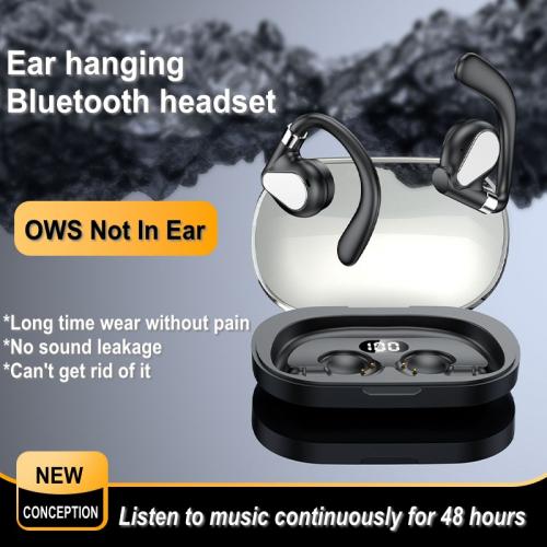 New Earhook Not In Ear Wireless BT Headset Long Playtime IOS Android Mobile OWS Headphone
