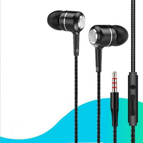 Universal 3.5mm Plug Mobile Headset Plastic Shell Stereo Earplugs TPE Wire Earphones