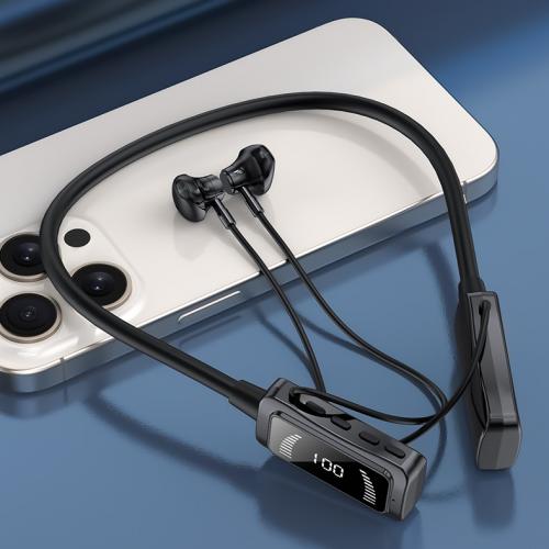 Breath light led digital power sports with ear-back ultra-long standby ear hanging neckband