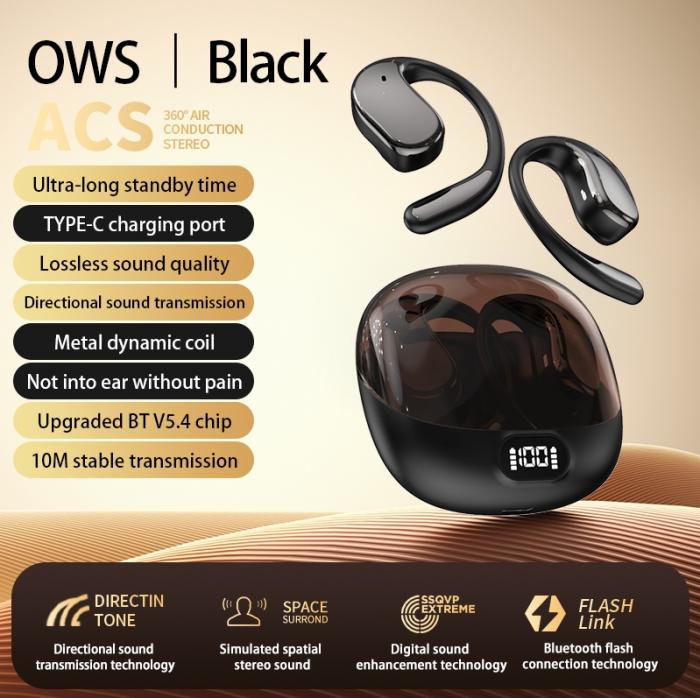 OWS Open Wearable Stereo Wireless Bluetooth Earbuds